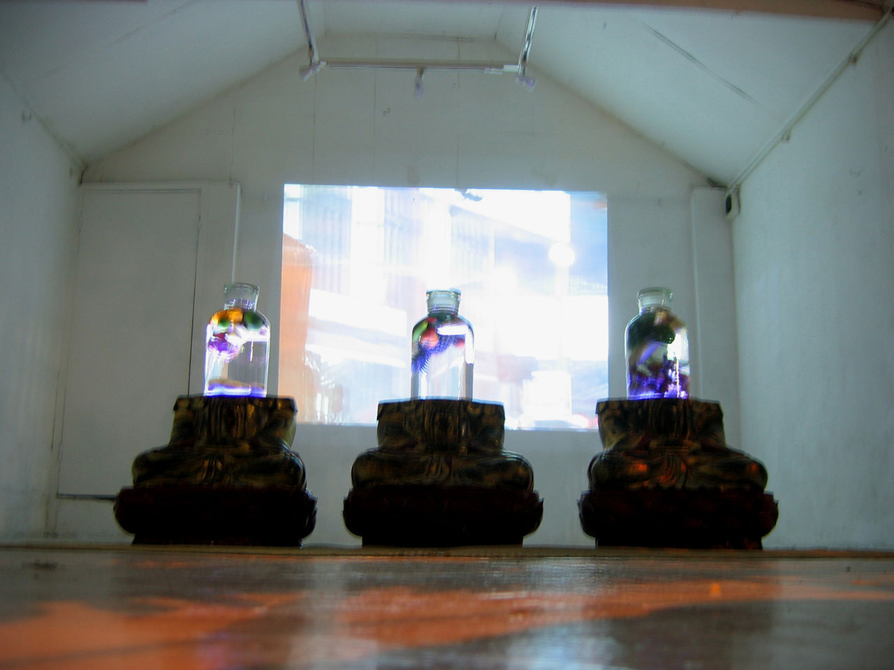 Photographic documentation of Nguyen Quang Huy's 2005 solo exhibition titled "Unknown Women" at Ryllega Gallery (Exhibition View)